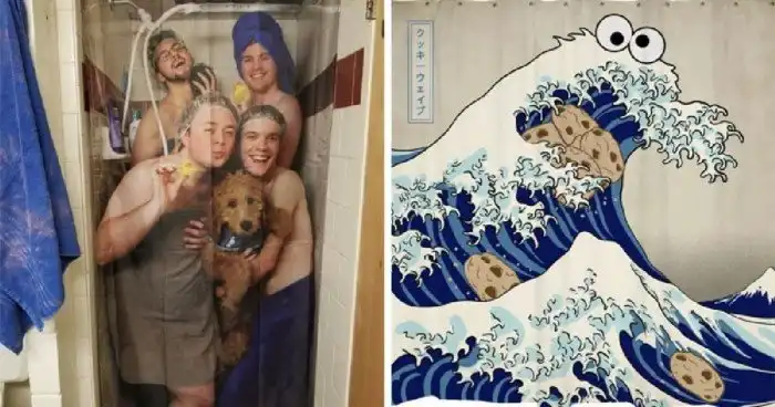 Для душа и души: 25 оригинальных занавесок для ванной комнаты