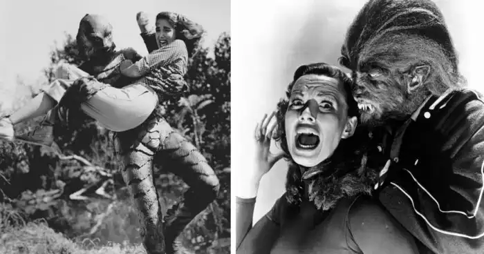 Красавицы и чудовища классических фильмов ужасов: подборка винтажных фото