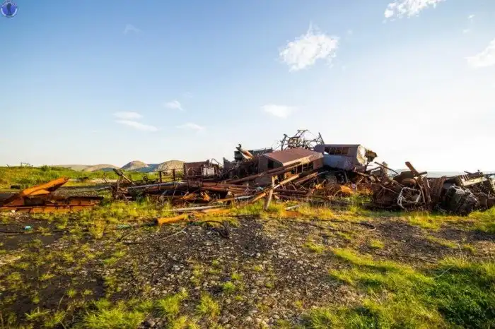 Свалка военной техники на Арктическом острове Кильдин
