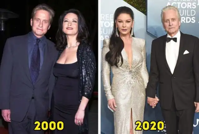 Снимки звёздных пар с их первого выхода на красную дорожку и сейчас