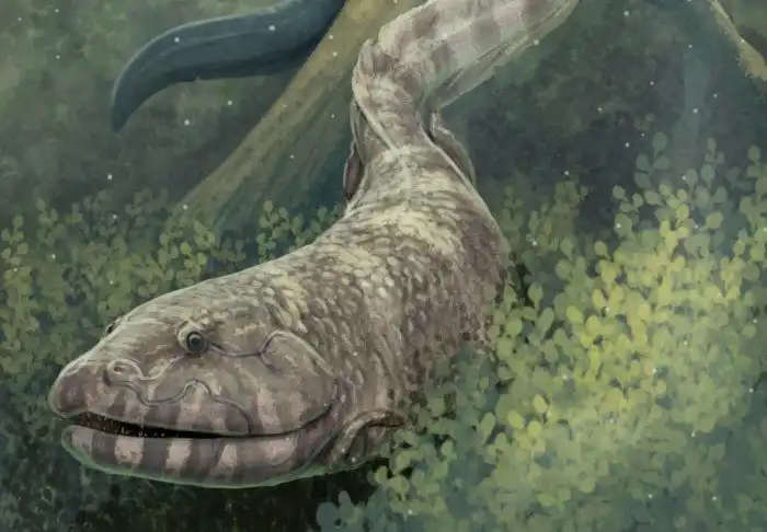 Крассигирин: Вышел из воды, приуныл, зашёл обратно и стал альфа-хищником. Зубастая амфибия, державшая в страхе древние водоёмы