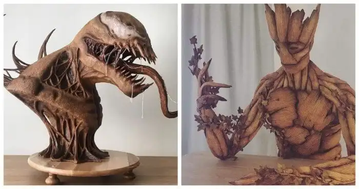 Пекарь лепит киногероев из пряника