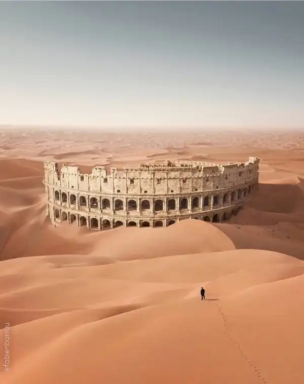 Художник Фабьен Барро показал последствия экологических проблем на примере достопримечательностей