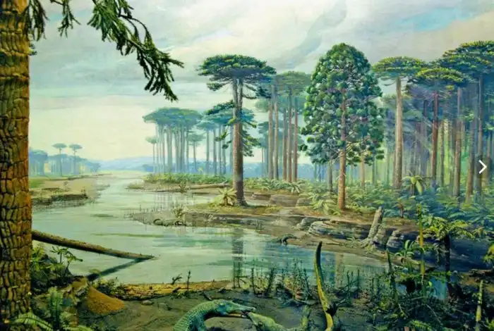 Постозух: Мегахищник триасового периода. Двуногий крокодил длиной в шесть метров, которому по зубам были крупнейшие животные его времени