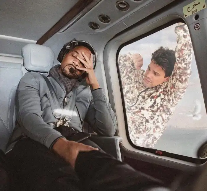 16 уморительных работ от парня, который решил разбавить фото звёзд своим присутствием