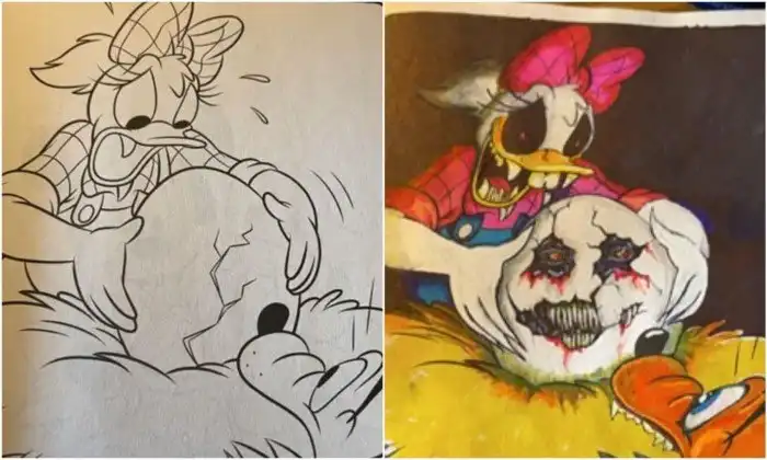 25 раз, когда взрослые сотворили жуть из детских раскрасок