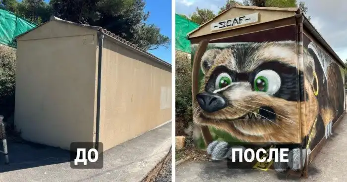 15 работ французского художника, создающего реалистичные граффити