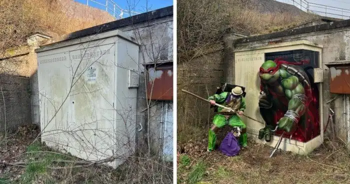 15 работ французского художника, создающего реалистичные граффити
