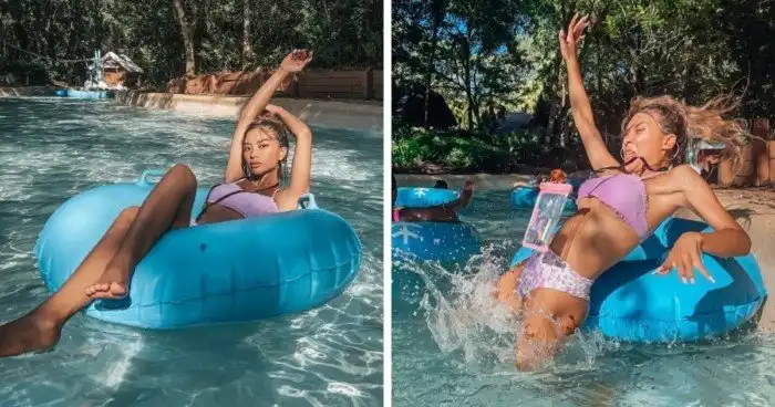 Тайская модель с юмором показывает, что на самом деле скрывается за снимками из соцсетей