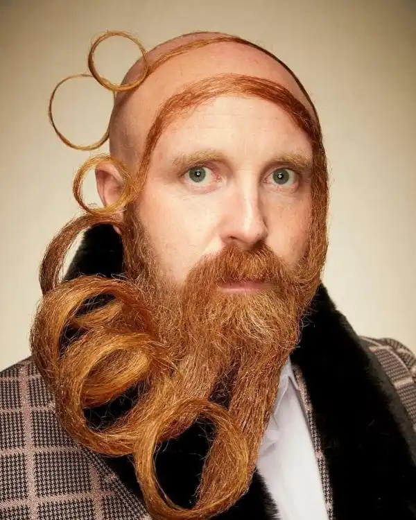 Участники чемпионата самых уникальных бород и усов