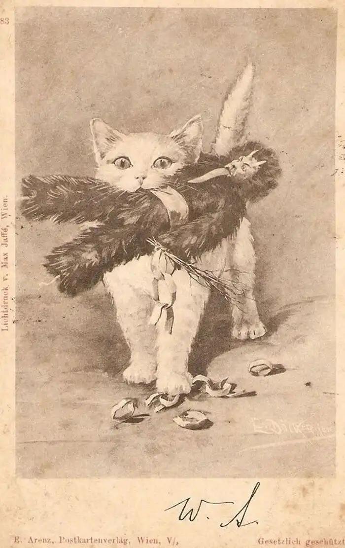 Странные новогодние ретро-открытки с нотками психоделики