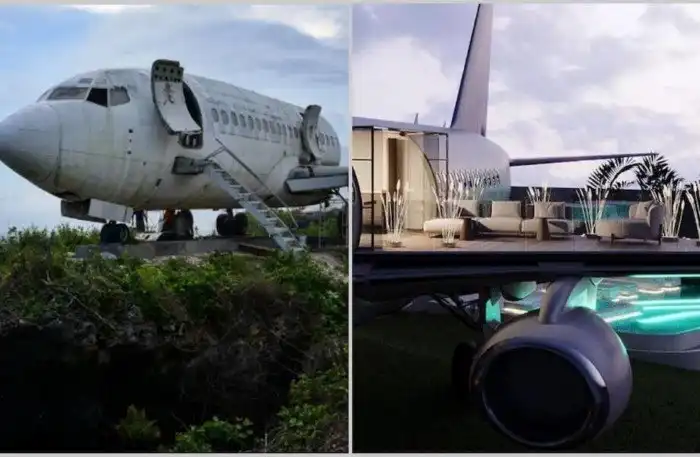 Фото заброшенного Боинга, который превратили в крутую виллу