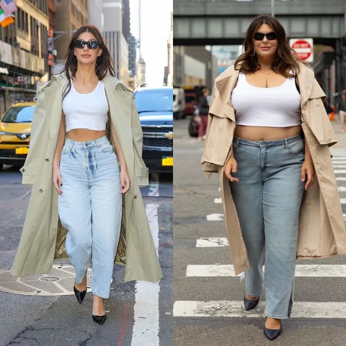 Блогер плюс-сайз копирует образы стройных знаменитостей, чтобы показать, что на ней наряды смотрятся не хуже