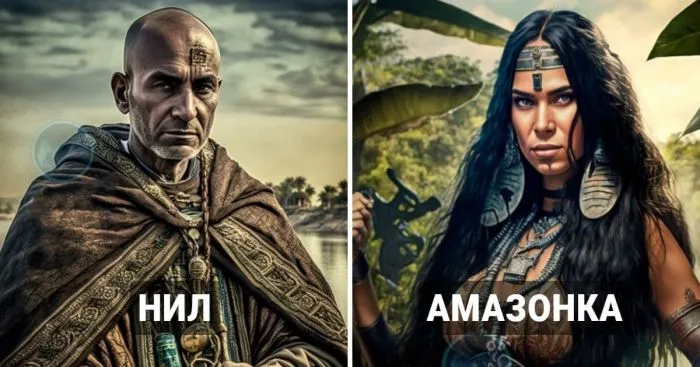 «Ты неси меня, река»: как выглядели бы крупнейшие реки нашей планеты, будь они людьми