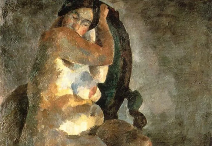 На красном одеяле лежит нагая полная женщина: как великий советский художник изображал красоту женского тела