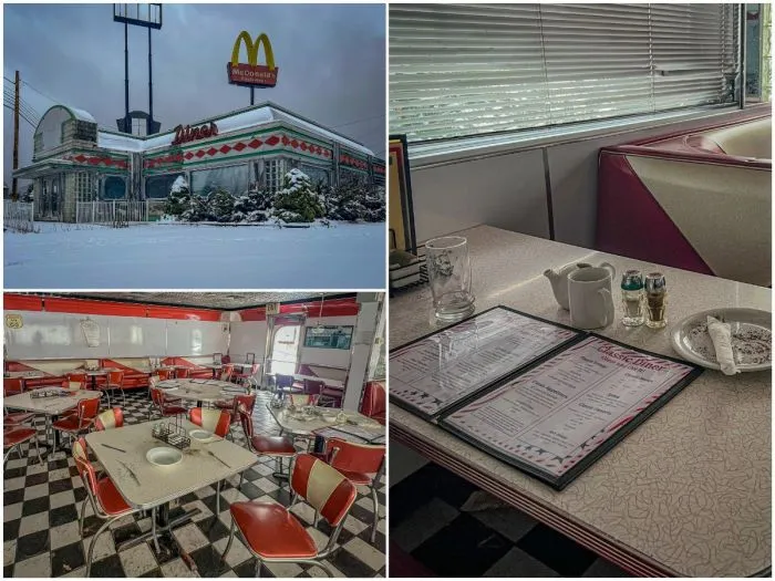 Внутри заброшенной закусочной McDonald's, застывшей во времени