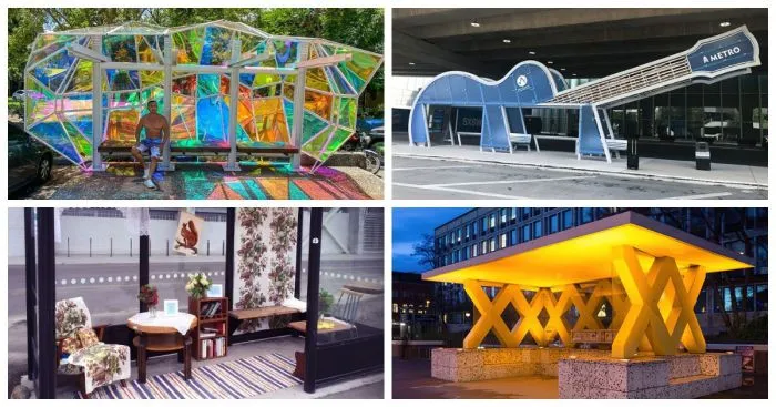 25 необычных и симпатичных автобусных остановок со всего мира