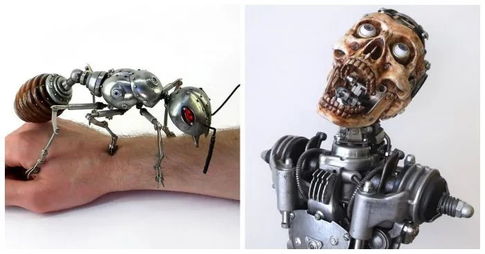 20 невероятных произведений, которые созданы из металлолома