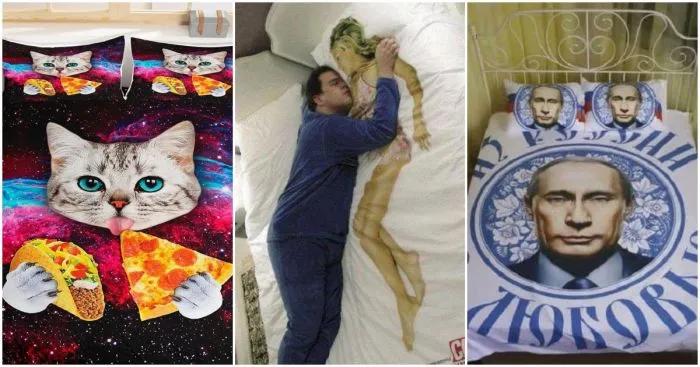 На чём спят люди: забавные комплекты постельного