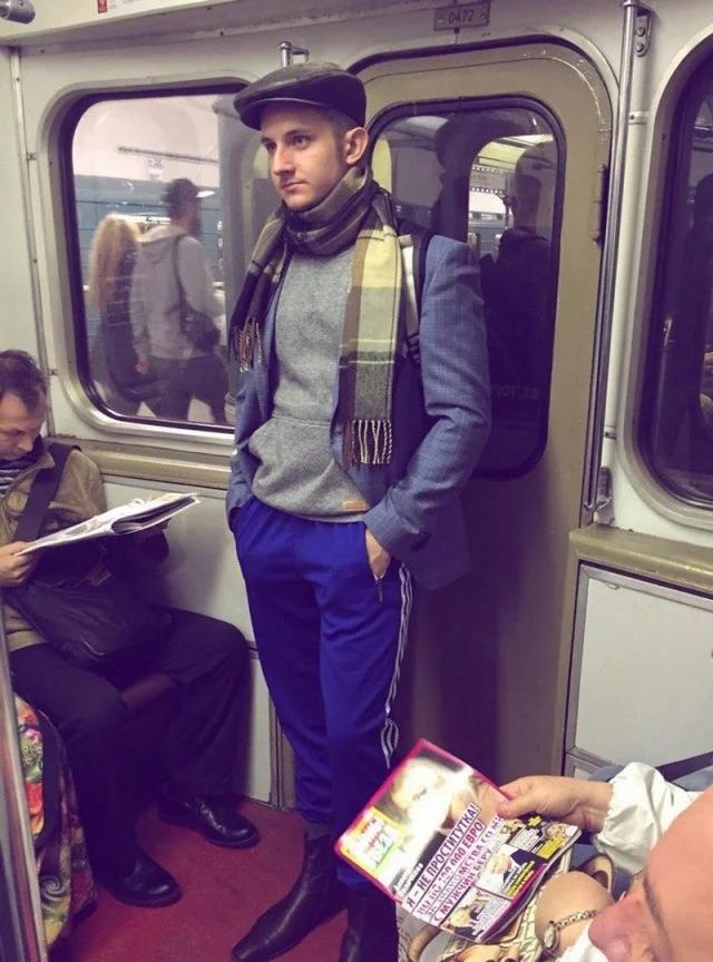 Модные и странные личности из московского метрополитена
