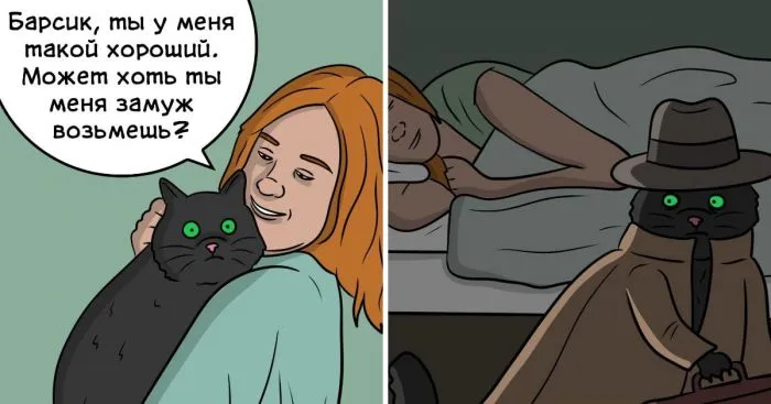 Российский художник нарисовал забавные комиксы о животных