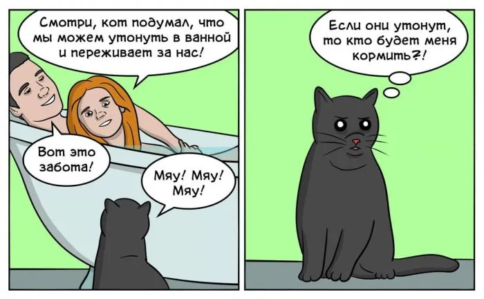 Российский художник нарисовал забавные комиксы о животных