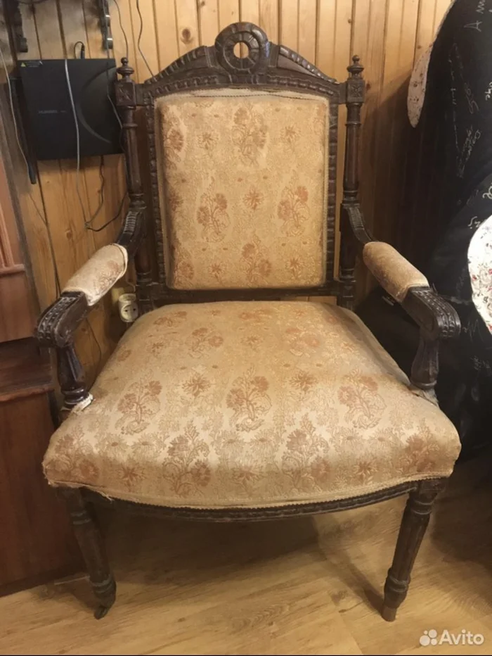 Рекставрация: кресло до и после