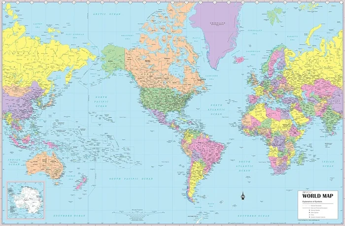 Понятия географии: Почему север вверху карты, а юг внизу?