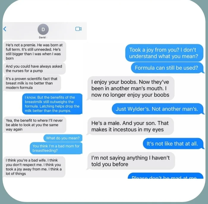 Муж подает на развод, узнав, что жена кормит грудью новорожденного сына