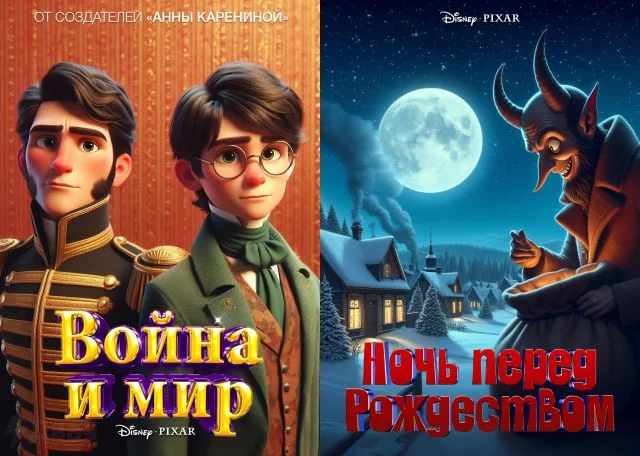 Как бы выглядела русская классика в стиле Pixar и Disney