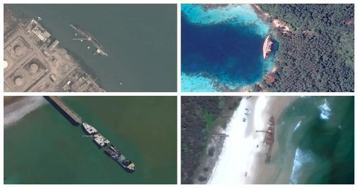 Кораблекрушения на Google Earth: 22 локации, которые вы можете увидеть