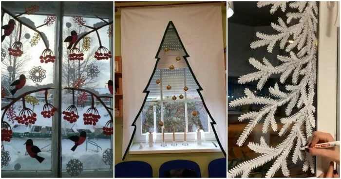 Новогодний декор окон: вдохновляющие идеи к 2025 году