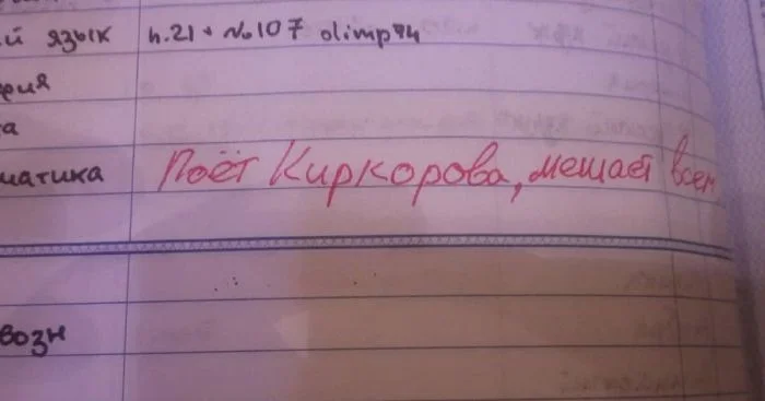 Смешные и забавные заметки в школьных дневниках