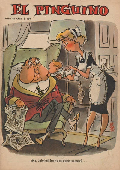 Забавные карикатуры с обложек чилийского журнала El Pinguino
