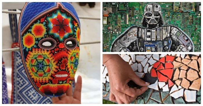 Мозаика из нестандартных материалов: 15 идей и восхитительных примеров