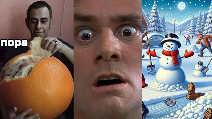 Смешно про наступление зимы: первый снег 2024 года