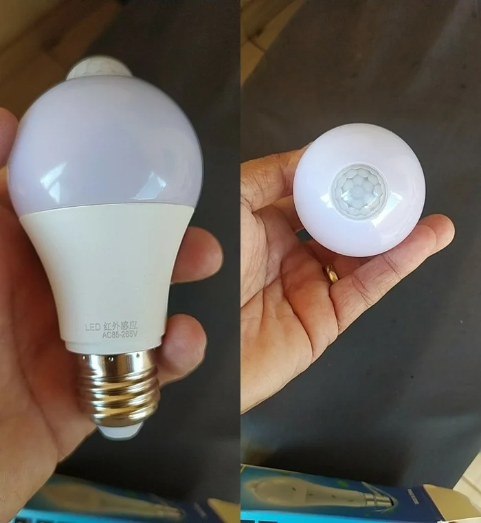 Лампа E27 со встроенным датчиком движения⁠⁠