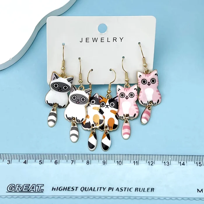 20 забавных серёжек с котами⁠⁠
