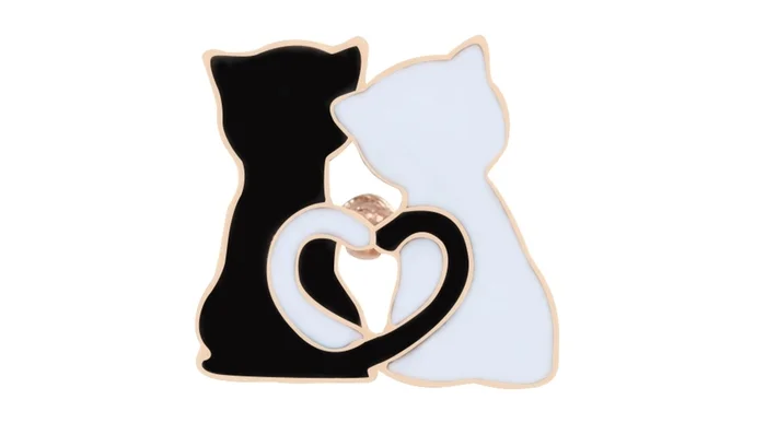Броши с милыми котиками