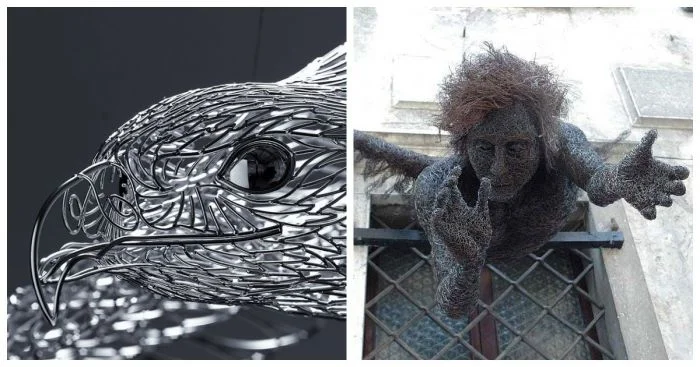 Головокружительные скульптуры из проволоки