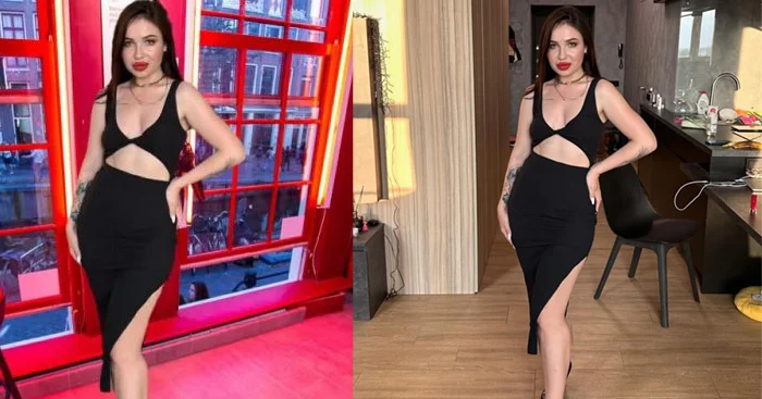 Девушка захотела роскошный фон, чтобы подчеркнуть свою красоту