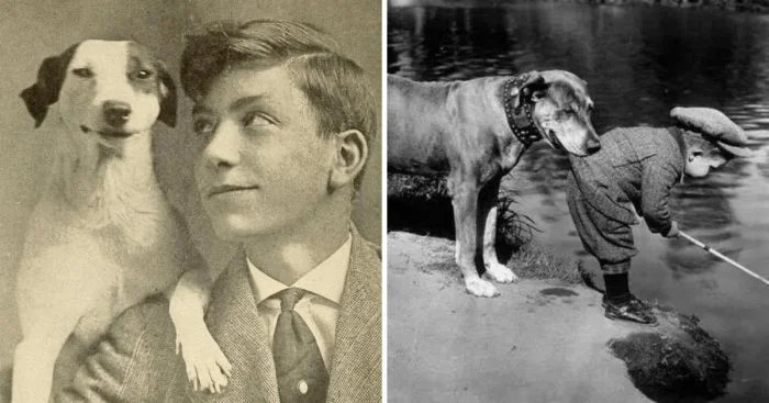 16 архивных фото, доказывающих, что дружба людей и собак вечна