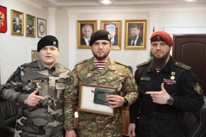 Адам Кадыров получил очередную награду - знак ОМОН «АХМАТ-Грозный»