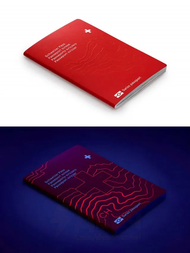 Новый швейцарский паспорт под УФ-светом — настоящее произведение искусства