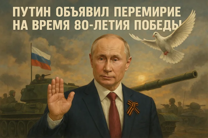 Путин объявил перемирие на время 80-летия Победы