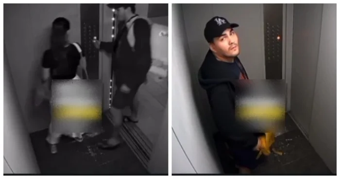 Камеры зафиксировали непристойные действия курьера в лифте