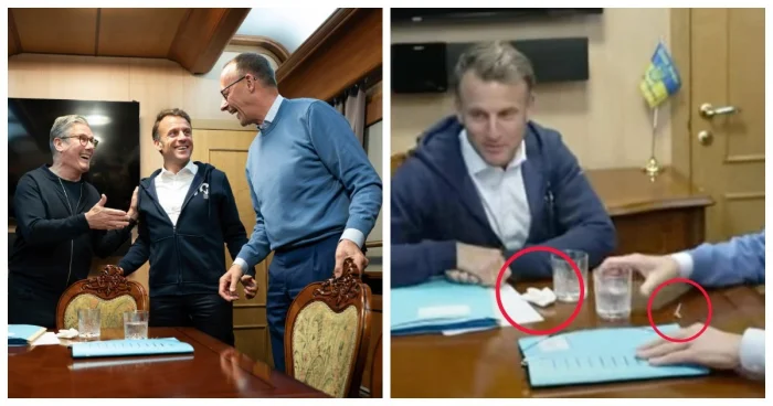 В Париже объяснили, что за белый свёрток прятал Макрон