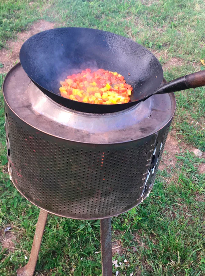 Гриль из барабана