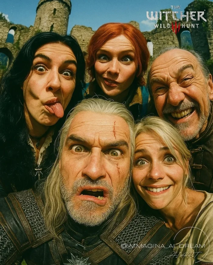 Персонажи из видеоигр делают селфи