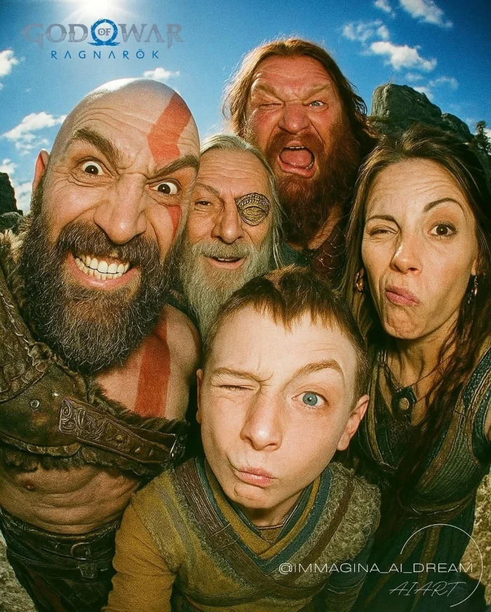 Персонажи из видеоигр делают селфи